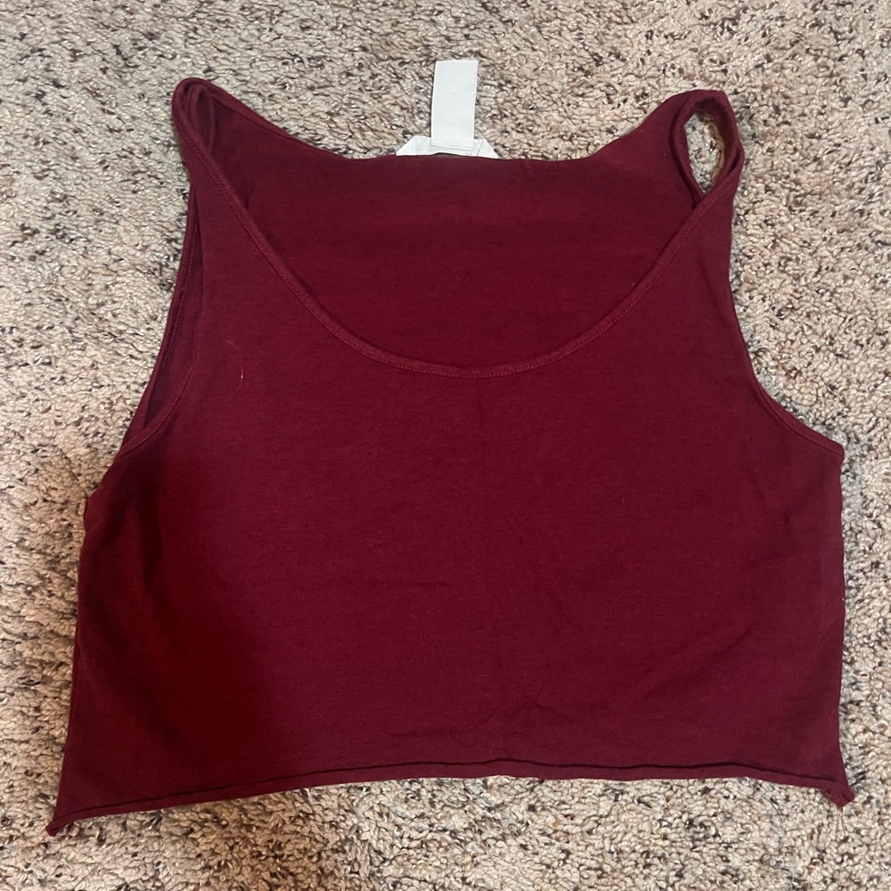 H&M Deep Red Basic Top - Picture 2 of 3
